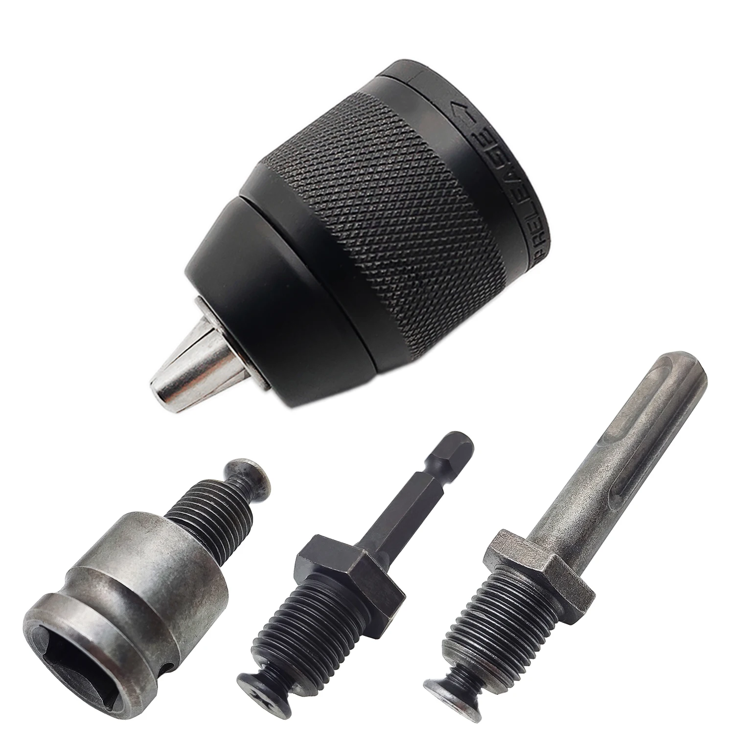 2-13mm Keyless 3-Jaw 1/20-20UNF Drill Chuck Quick Change Adapter SDS-Plus Shank 1/4\