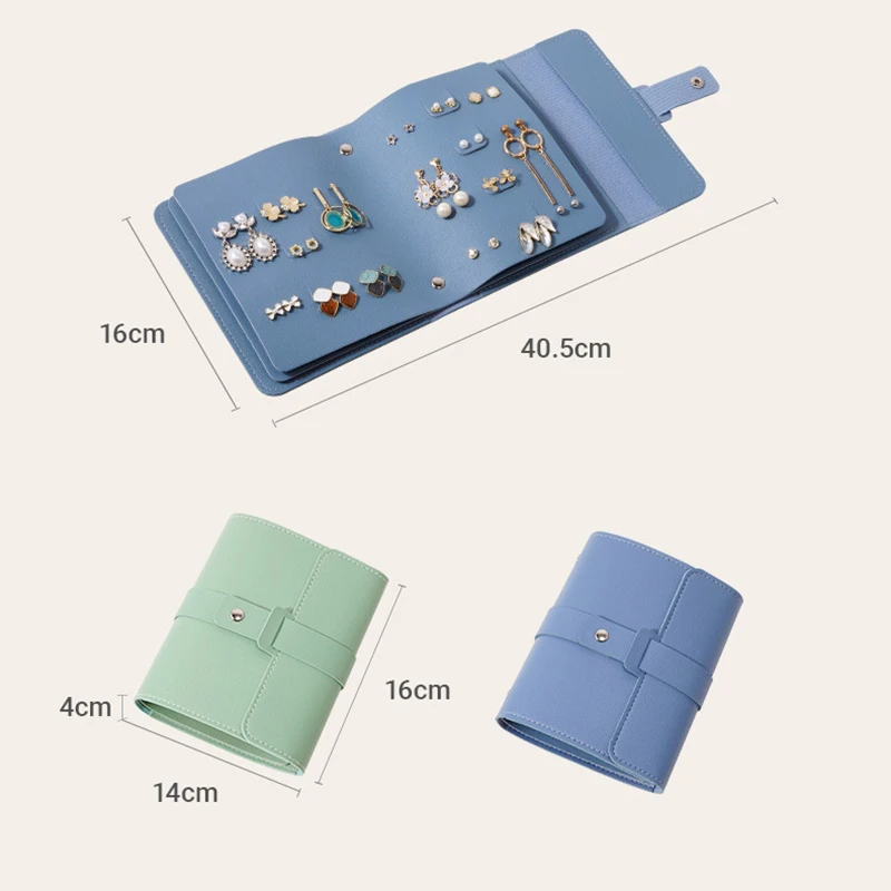 Multifunctional Portable Earrings Storage Bag Jewelry Storage Book Desktop Drawer Organizer Ring Holder For Travel Jewelry Pouch