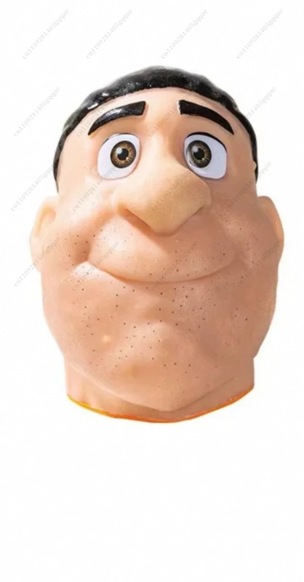 

Man Head Pimple Popping Toy with Tweezers Anxiety Stress Relief Acne Popping Cleansing Fidget Toy Blackheads Removal Decompressi