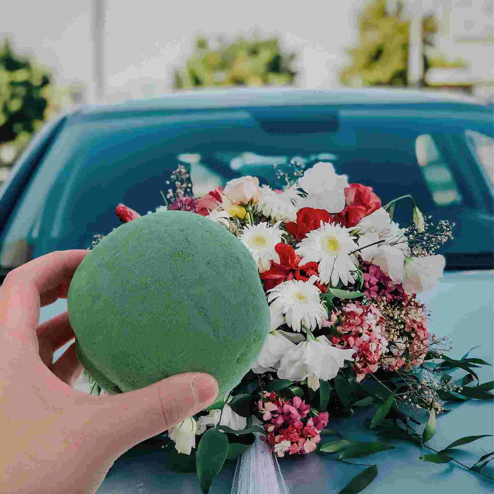 8 Pcs Foam Ball Simulated Flower Arrangement Absorbent Sponge Floral Blocks for Flowers Green Mud