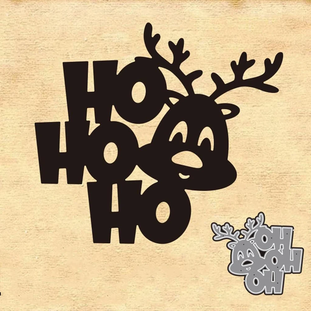 Nowe wykrojniki 2024 nowości Christmas HO HO Dies Metalowe wykrojniki do scrapbookingu DiY perforadora para papel Rękodzieło