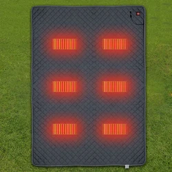 Winter Heater Blanket Waterproof Sleeping Mattress Heated Mat USB Powered 6 Heating Zones for Home Office Car Fishing