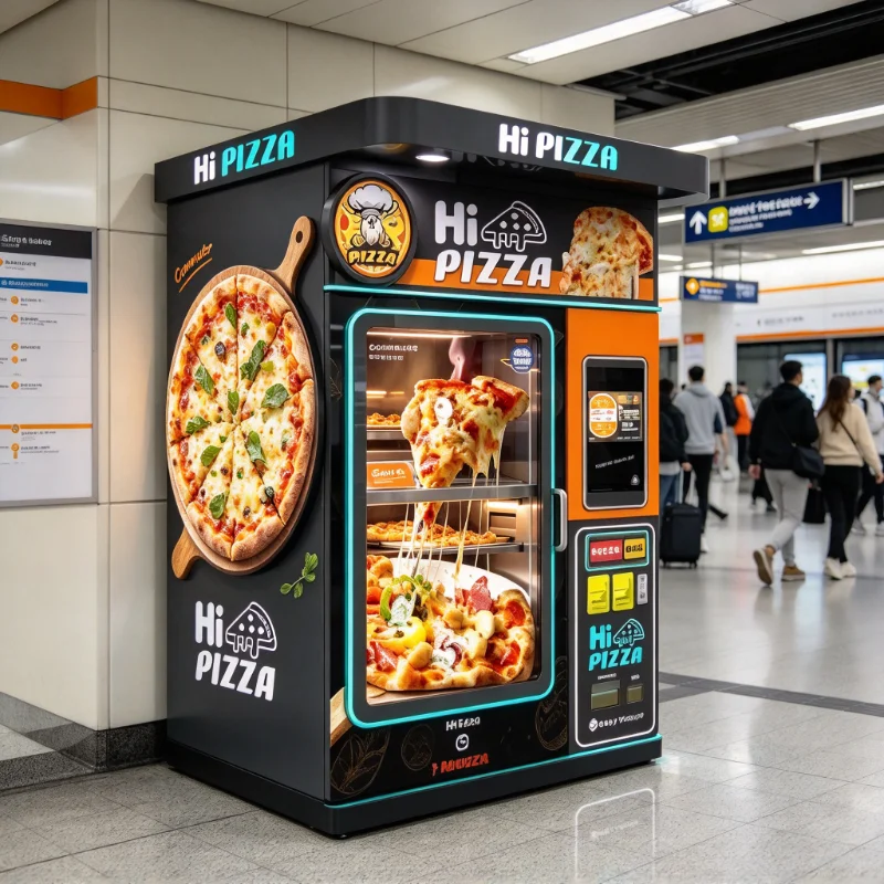 Fully Automatic Heating Pizza Vending Machine Digital Control Pizza Vending Machines Non Food Customized Business Unit