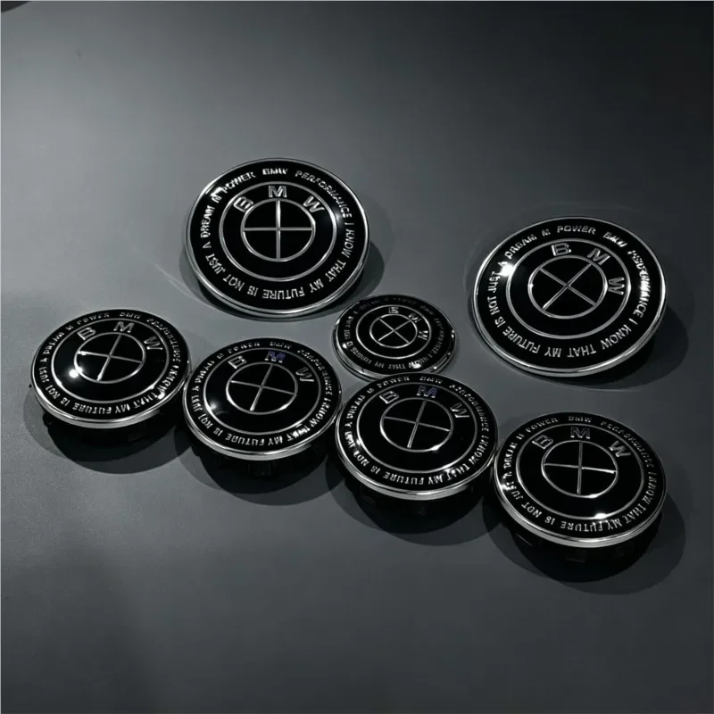 1/4/7Pcs Car Hood Rear Emblem Steering Wheel Stickers Rims Cap Badge For BMW G01 G20 X3 X5 F30 E36 F20 E46 X6 M4 E60 E93 E87 view 5