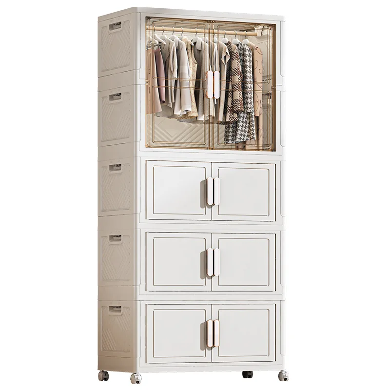 Bedroom Wardrobe Locker Clothes Folding Cabinet