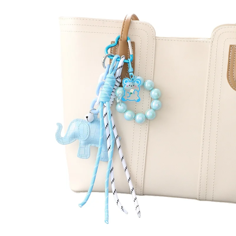 

Новое поступление, подвеска для мобильного телефона с русалкой и бисером, серия, подвеска для сумки, аксессуары, кожаный кулон в виде слона с мультяшной куклой