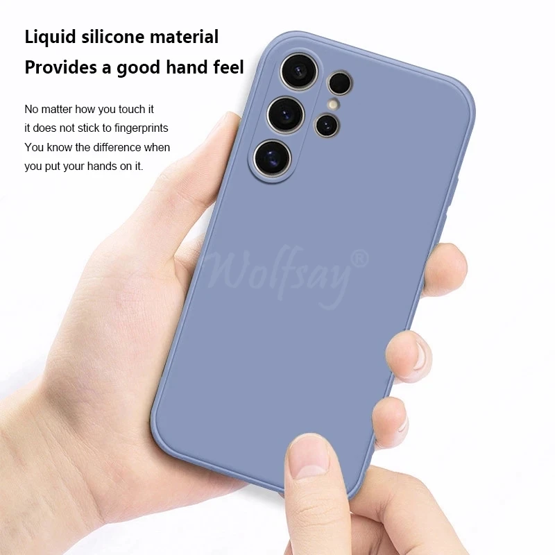 For Samsung Galaxy S25 Ultra Case Liquid Silicone Plain Rubber Funda Protector Case S25 Plus Ultra Cover Samsung S25 Ultra Case