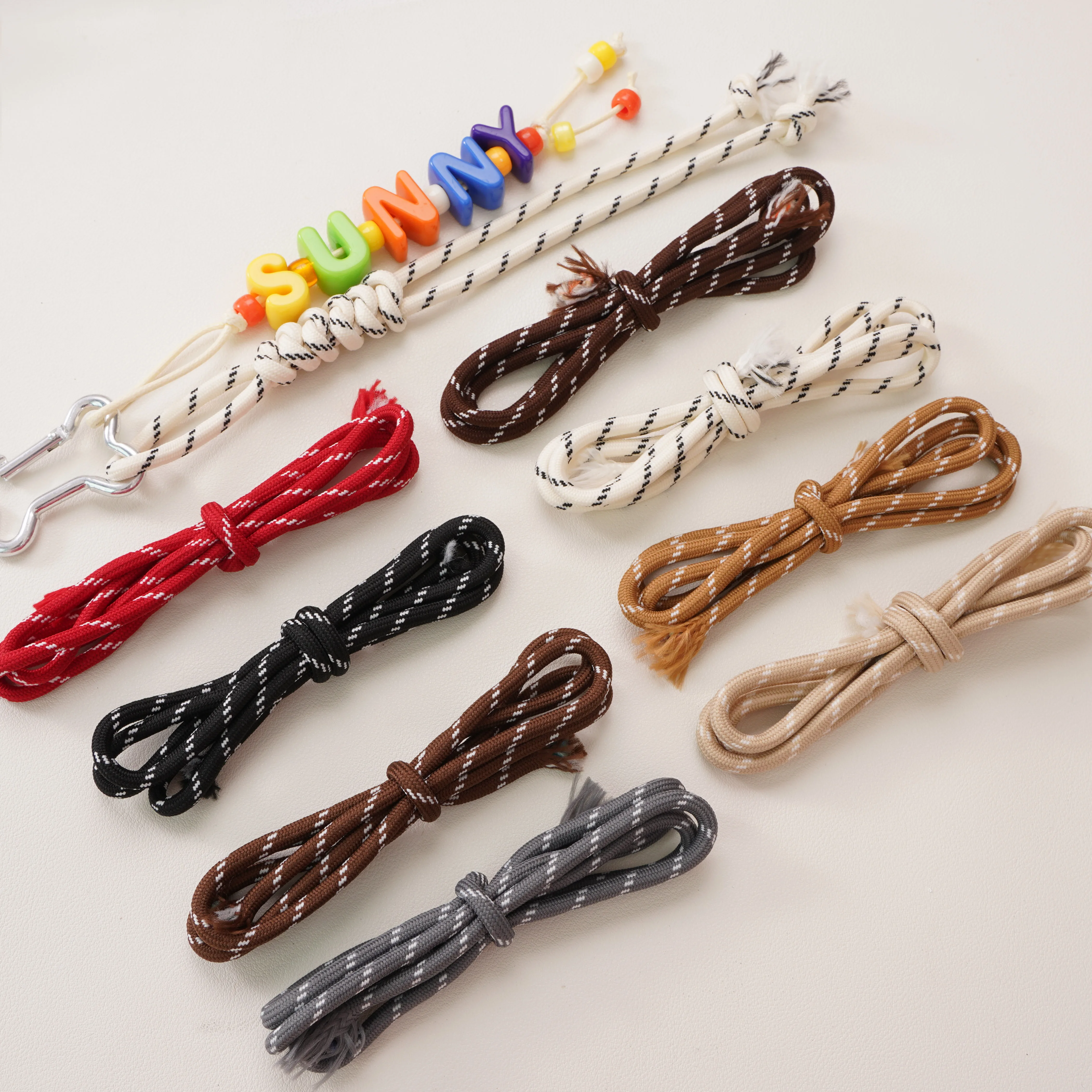 5MM 1/5 Meter farbige Polyesterschnur für handgefertigte DIY Handykette Schlüsselanhänger Anhänger Schmuckherstellung Zubehör