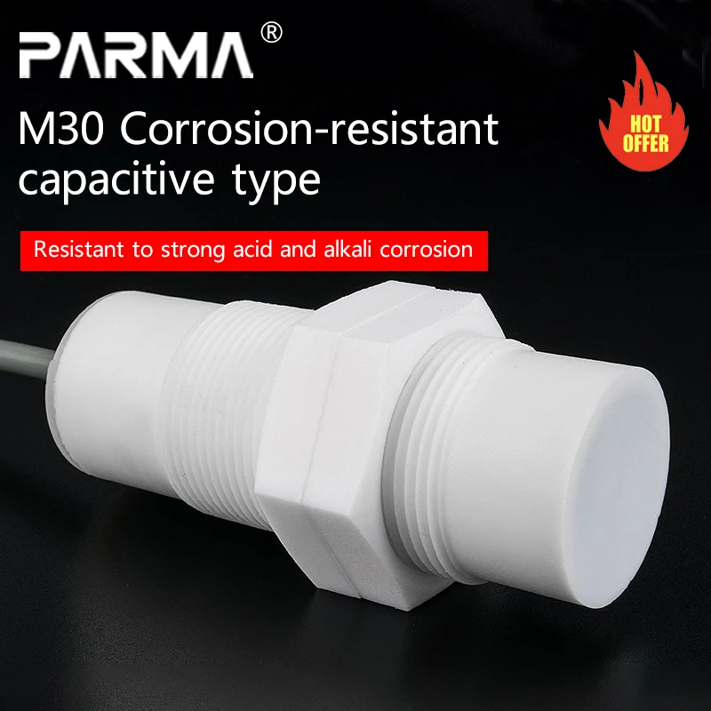 M30 corrosion-resistant capacitive proximity switch, non-metallic induction switch resistant to strong acids and alkalis