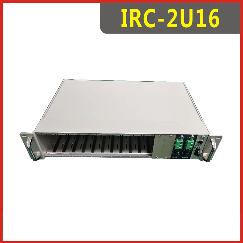 IRC-2U16 standard 19 inch 16 slot 2U chassis card optical transceiver chassis centralized power supply