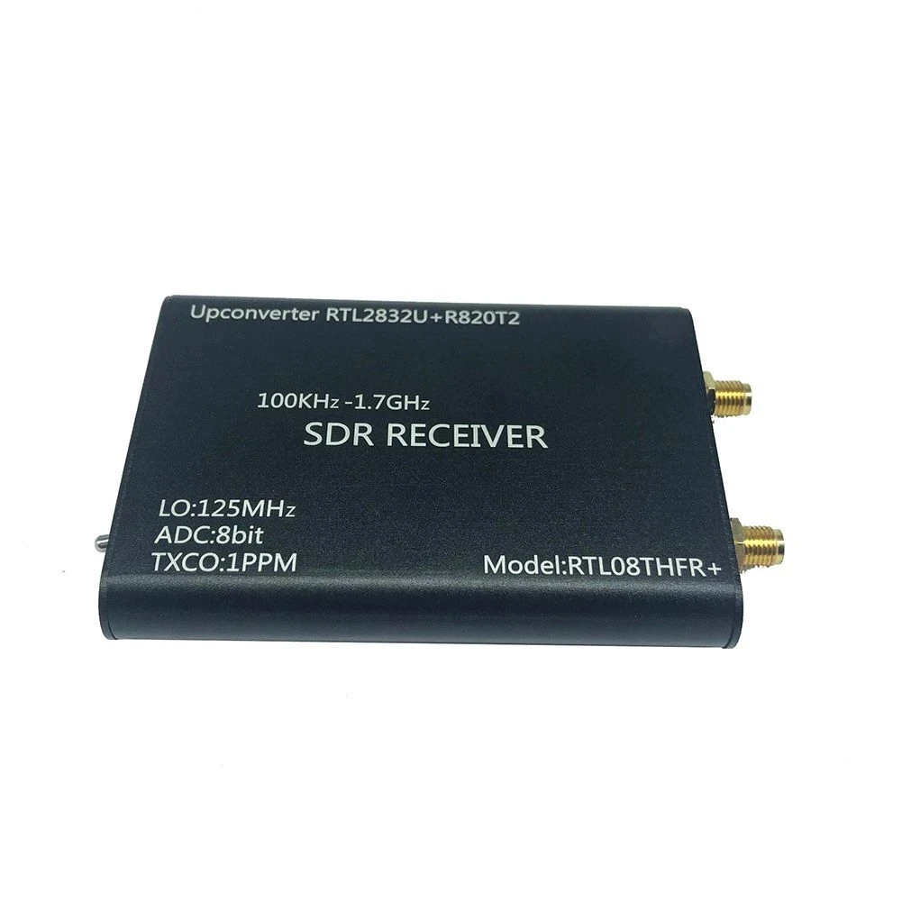 Latest 100KHz-1.7GHz RTL08THFR+ SDR Radio Upconverter+1PPM TXCO RTL-SDR Receiver RTL2832U+R820T2 SDR + USB +Antenna view 2