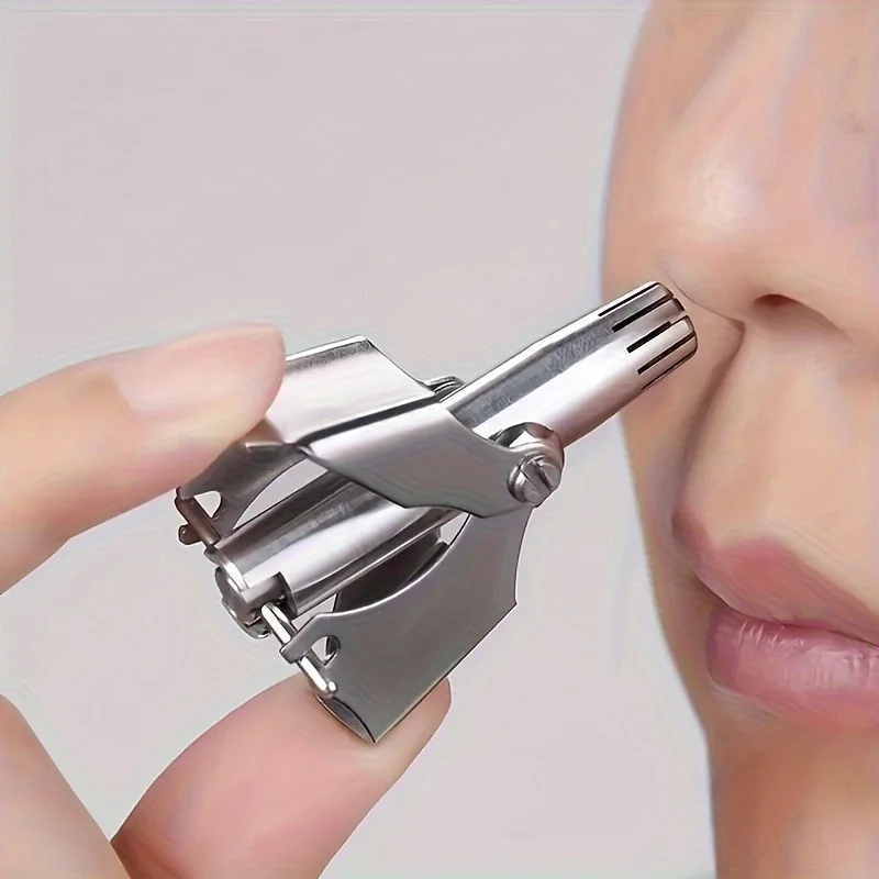 Manual Stainless Steel Nose Hair Trimmer 4 Seasons Hypoallergenic Ear Nose Hair Trimmer Small Round Head Precise Design Washa...