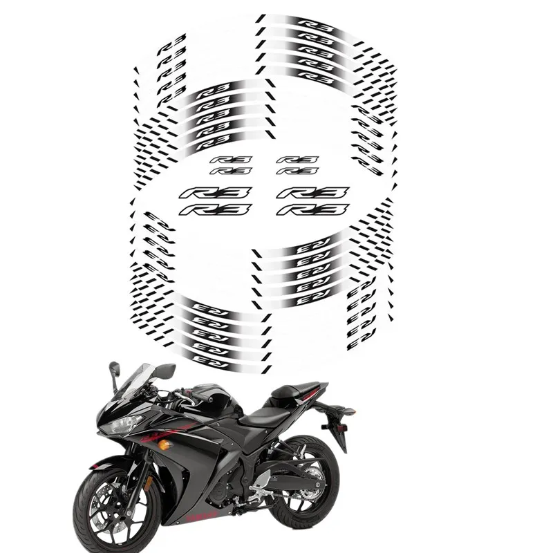 

For YAMAHA YZF R3 Motorcycle Parts Contour Wheel Decoration Decal Sticker - C