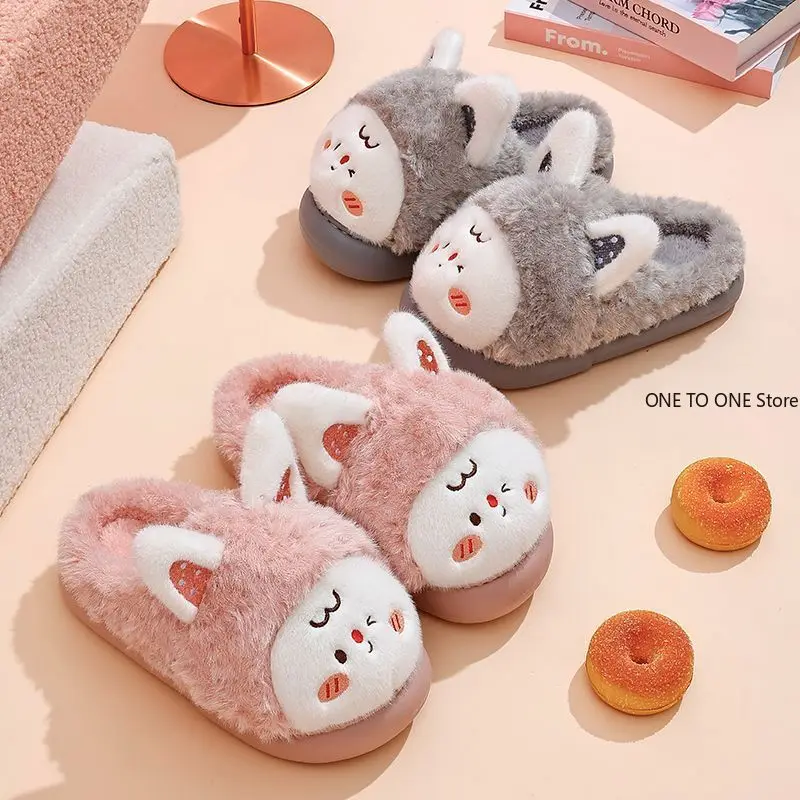 

Wholesale Women's Fluffy Slippers New Winter Indoor Home Insulated Anti-Slip Fuzzy Slippers for Women's House Slippers Autumn