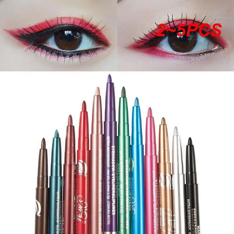 2~5PCS set Makeup Shimmer Eyeliner Pencil WaterProof Quick Long-Lasting Liquid Eye liner Eye shadow Pen Cosmetic Kits TSLM1