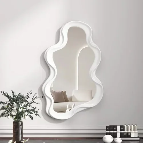 Miroir mural de maison paresseuse, pour chambre à coucher, salle de bains, miroir de maquillage Kawa