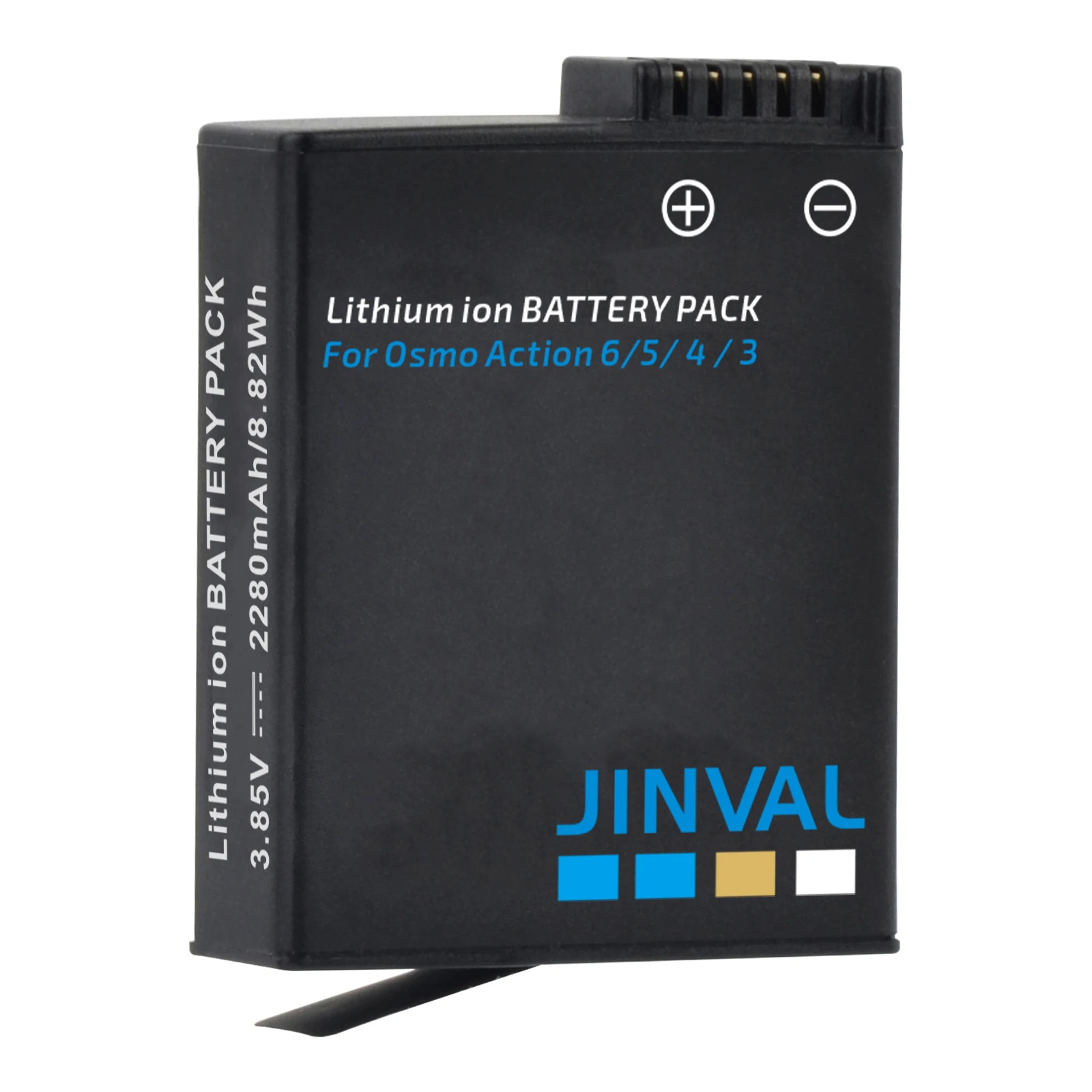 JINVAL 2280mAh Osmo Action 6 Action5 Pro Camera Battery Pack + Fast Triple Charging Case For DJI Osmo Action 5 6 4 3