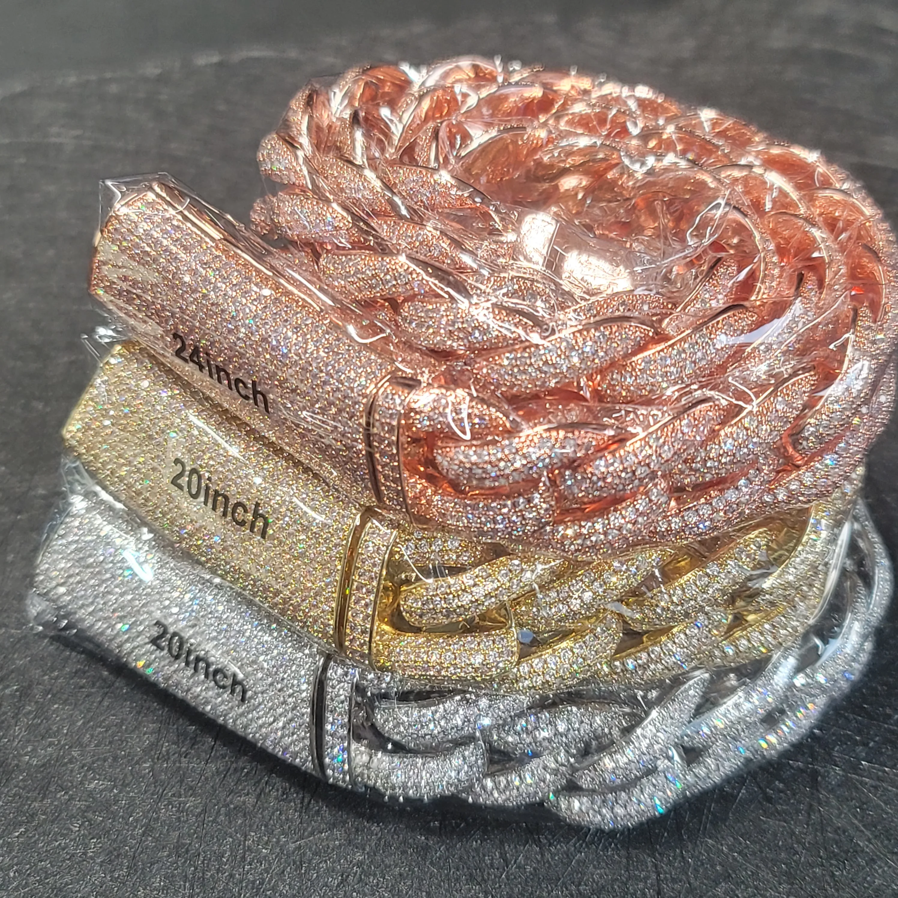 

Charm Fashion Long Flip-top Necklace 20mm Hip Hop Chain Full Diamond Pendant Chains Ice Out Miami Bracelet Jewelry Birthday Gift