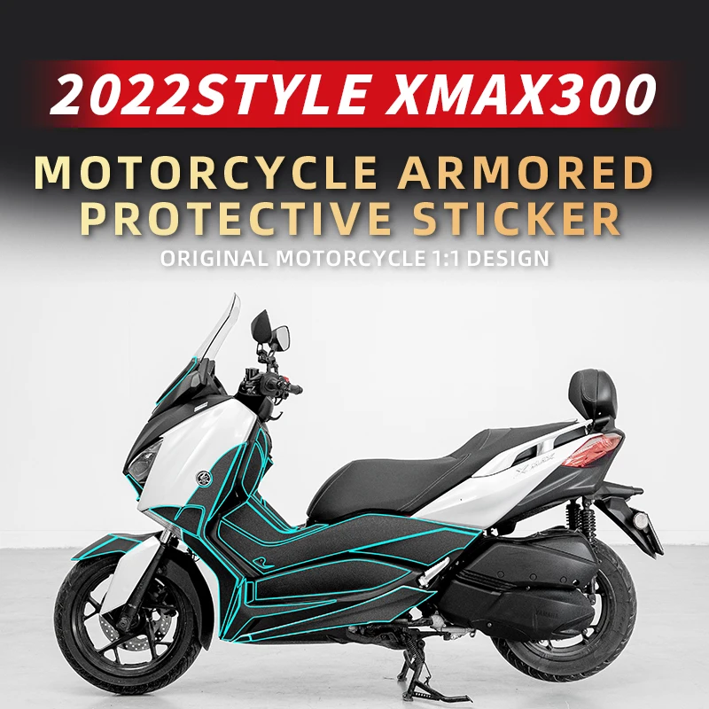 

Used For YAMAHA XMAX300 Accessories 2022 Motorcycle High Quality Back Glue Armor Protective Sticker Body Plastic Parts Area