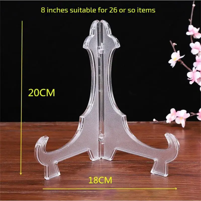 Cavaletes transparentes Titulares De Placa, Display Prato Stand Rack, Foto Do Casamento Picture Frame, Suporte De Pedestal, 2 Pcs, 4 Pcs, 6Pcs