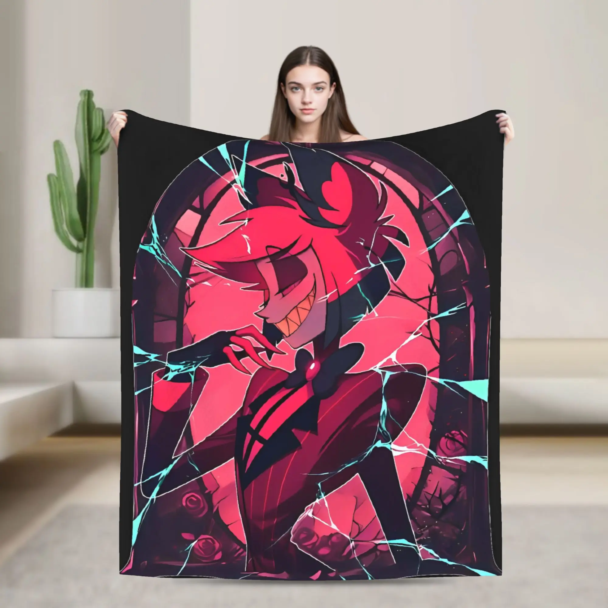 VOX H-Hazbin Hotel Alastor Game Super Warm Blanket Plush Bedding Throws Fashion Couch Chair Flannel Bedspread Sofa Bed Cover
