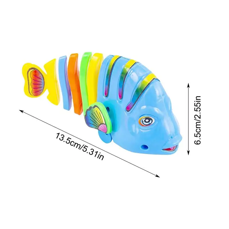 Fish Swimming Bathtub Toys Floating Wind-Up Wiggle Fish Bath Toy Creative Parent-Child Interactive Wiggle Fish Toys for Toddlers