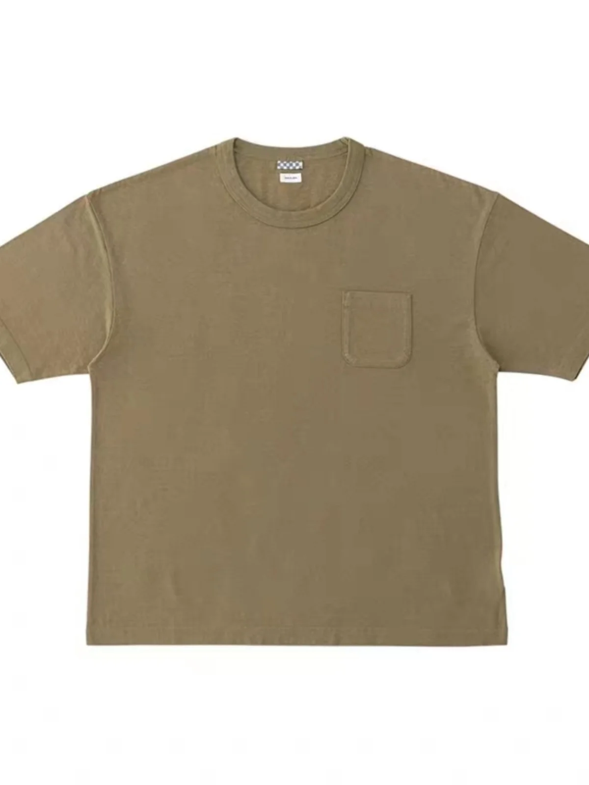Visvim Fil 22ss Sublig Jumbo Short Sleeve T-Shirt round Neck Pocket Earth Tone Base Layer Cotton Youth Fashion Summer Wear