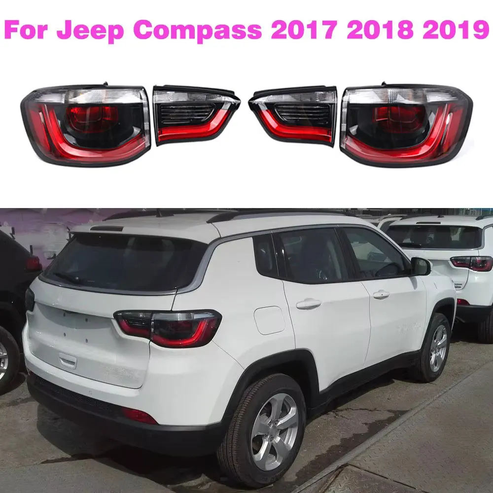 Inner Tail Light For Jeep Compass 2017 2018 2019 Rear Tail Light Rear Signal Light LED Rear Brake Light Tail Light Assembly