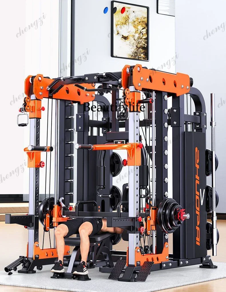 Upgraded Multi-Functional Smith Fitness Rack+140kg Counterweight+Fitness Chair, Door To Door, Seller Pays Tax