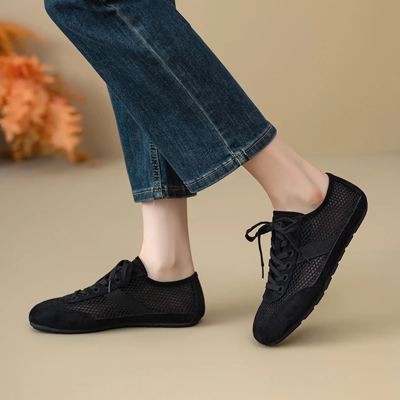 Женская обувь 2025, брендовая женская вулканизированная обувь на шнуровке, модные уличные нескользящие повседневные новые дышащие кроссовки больших размеров