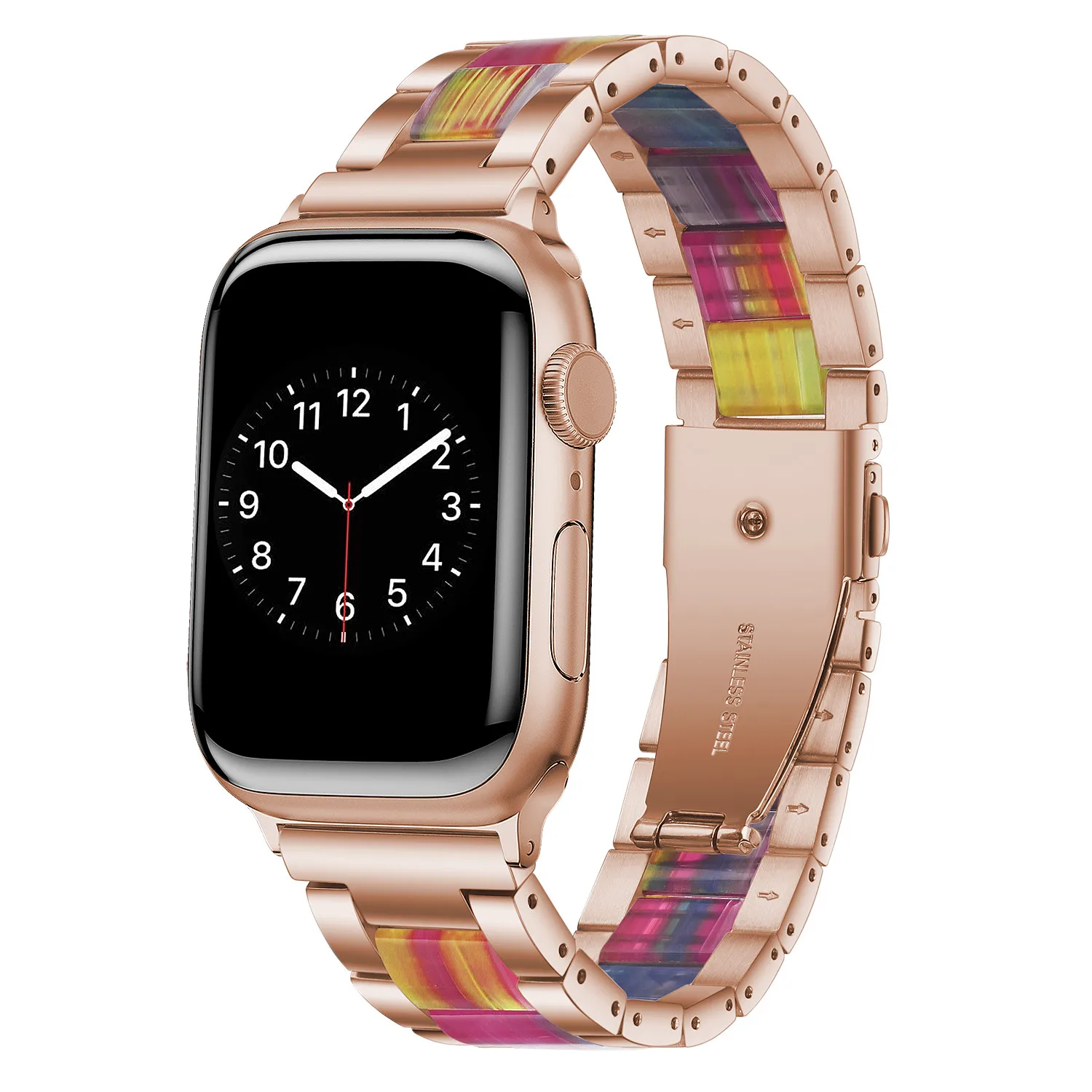 

Compatible With Metal Resin Strap 38 40 42 44 Mm Cross Border For Apple Watch Bands For IWatch Series 8/7/SE/6/5/4/3/2/1