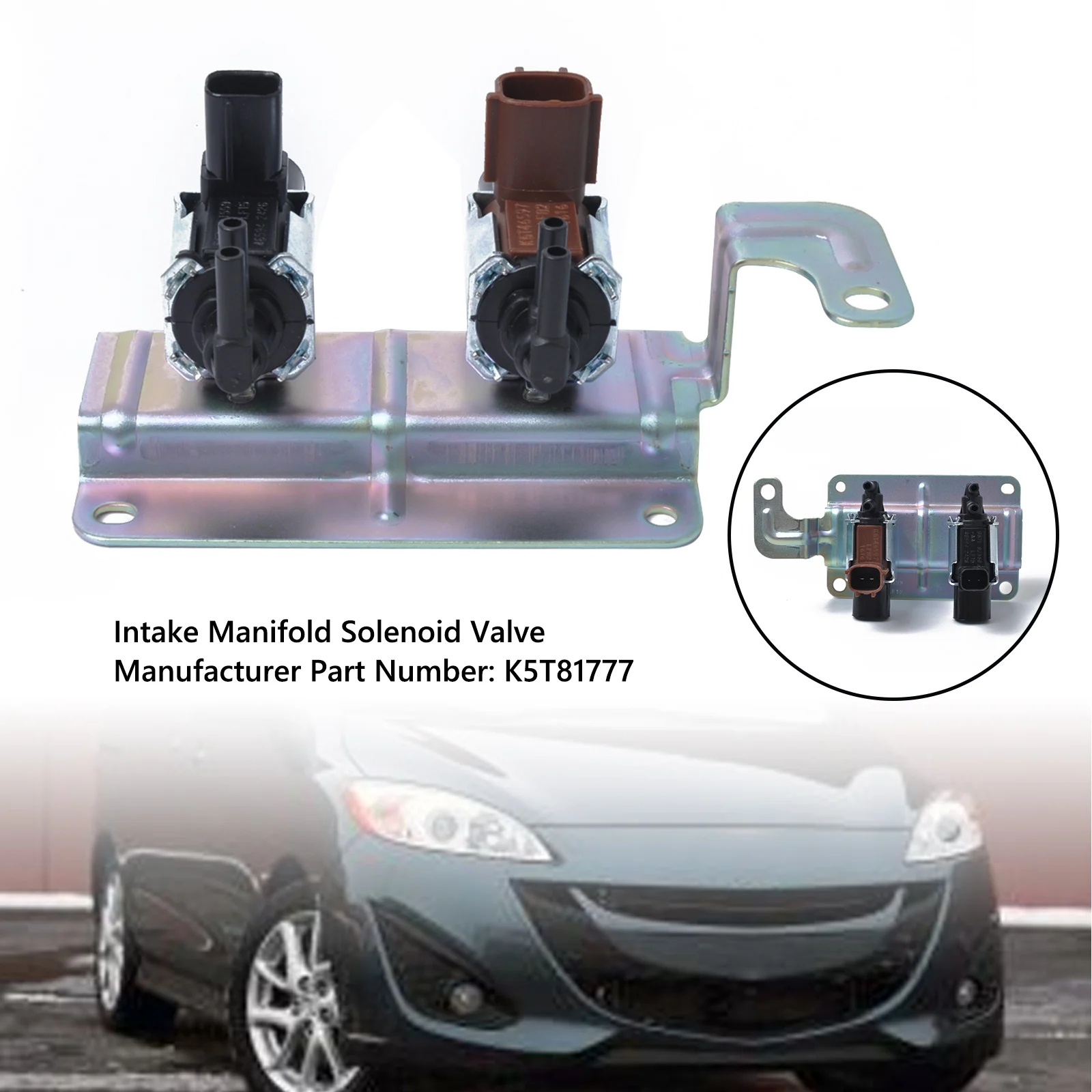 Artudatech Emission Intake Manifold Vacuum Runner Solenoid Valve K5T81777 For Mazda 3 5 6 Car Accessories