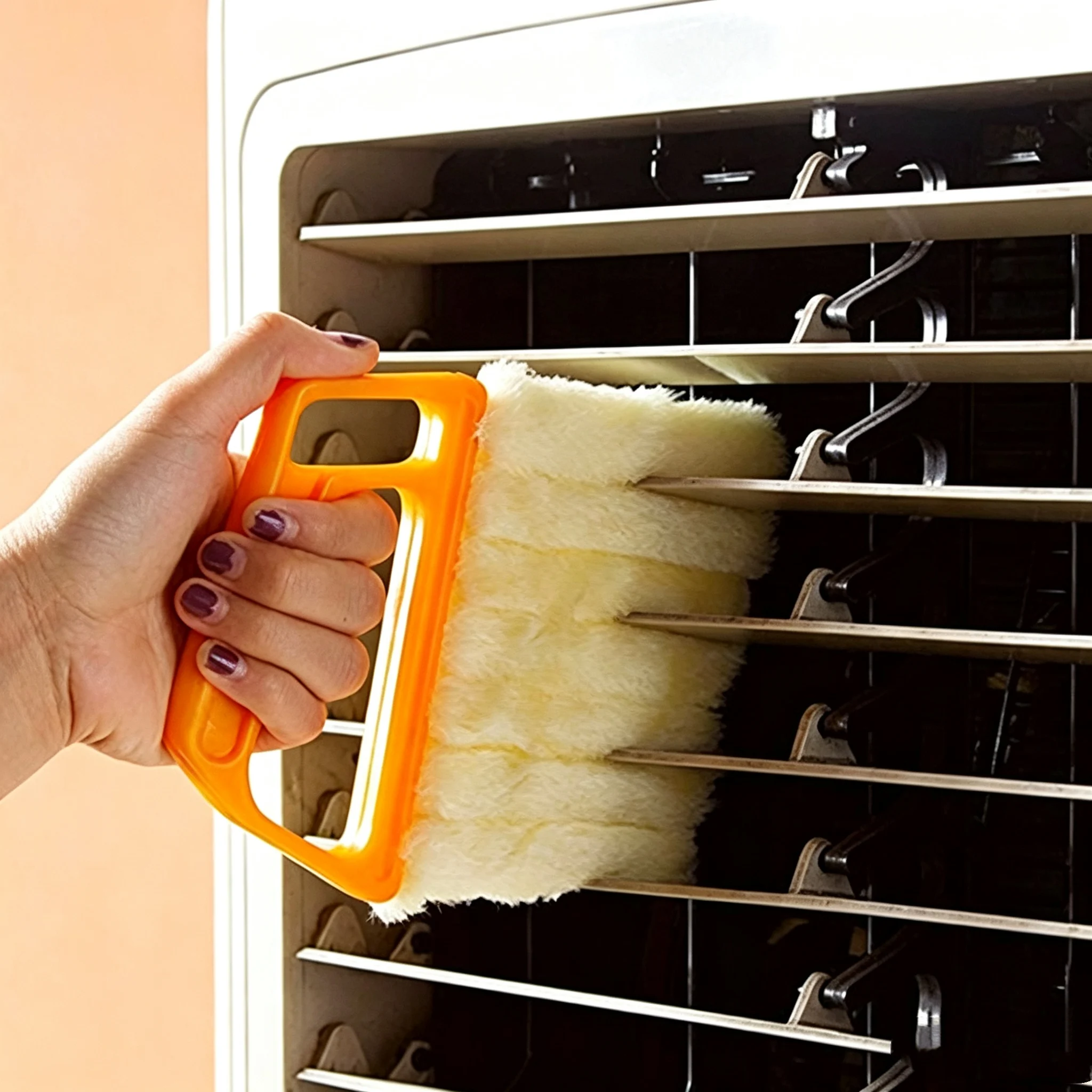 Blinds Cleaning Brush Handheld Reusable Microfiber Window Blind Duster Cleaner Tool For Air‑Conditioner Vents Shutters Car Vents