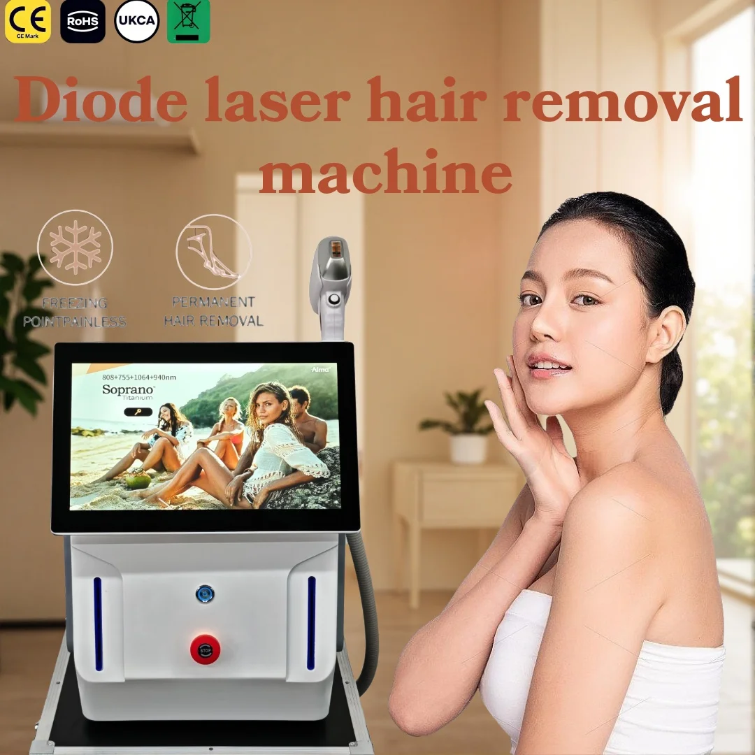 

Diode laser hair removal Cryo-Cooled Permanent Hair Reduction - GentleMax™ Tech for Pain-Free Results Home Appliance Upgrad