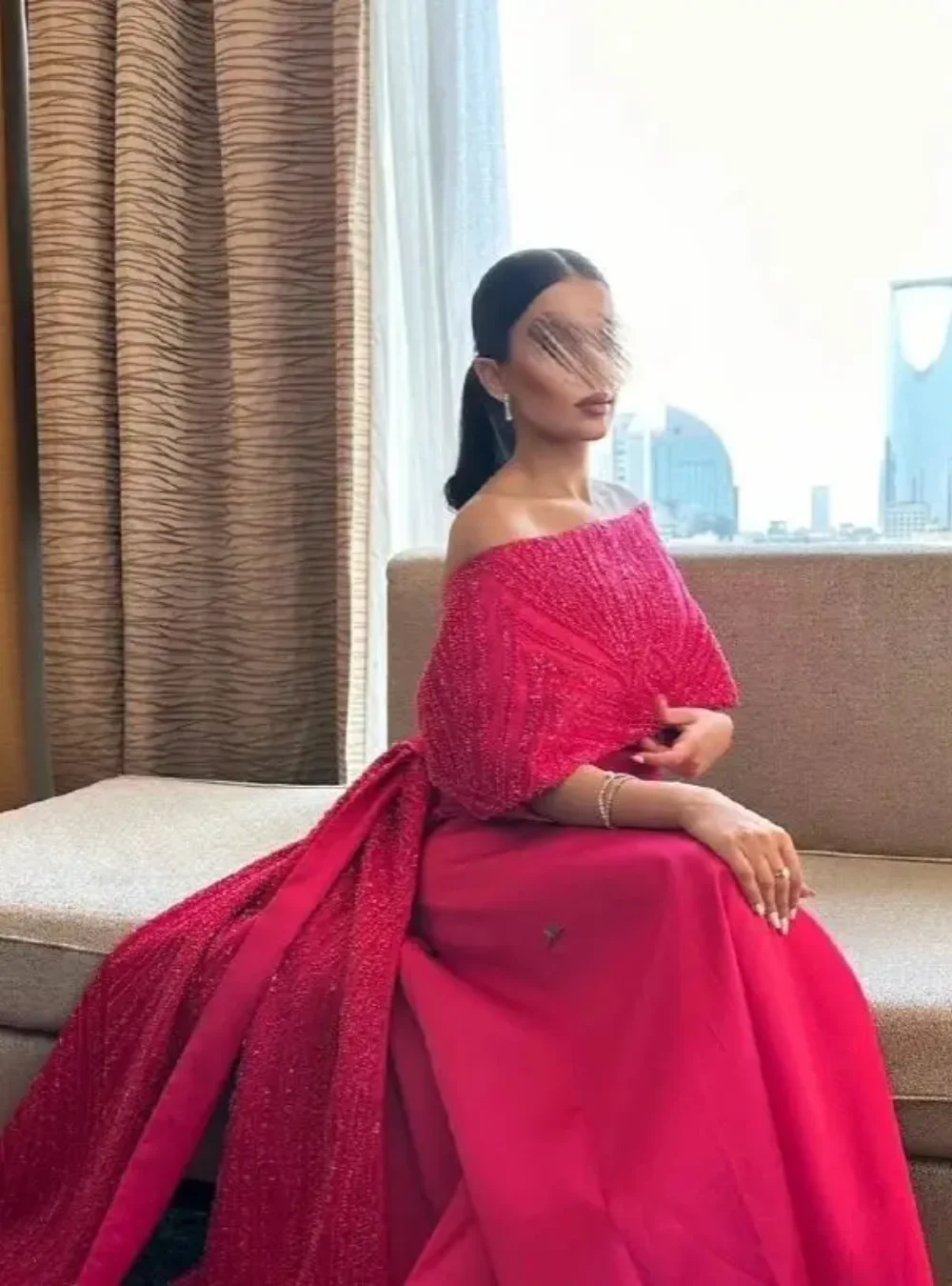 Customized Exquisite Off-the-shoulder Sheath Evening Dresses Stole ertically open back Lace s Anke length Prom vestidos فساتين