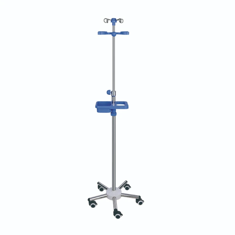 

Medical Adjustable Hospital Mobile Stand IV Pole Drip Stand