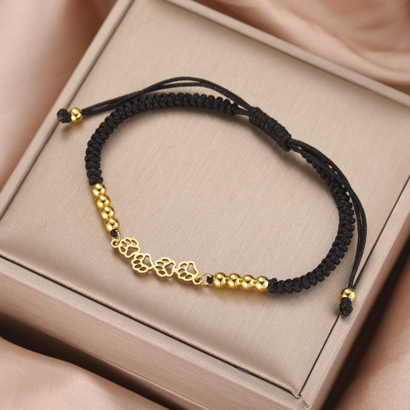 COOLTIME Niedliche Katzen-Armbänder für Damen, Edelstahl, hübsches Tier-Armband, Kpop-Mode, verstellbare Kette, Schmuck – Detail 8