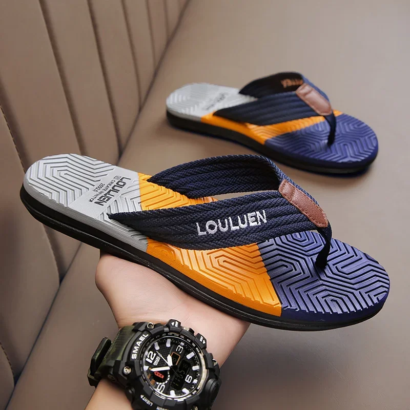 High Quality Brand Men Flip Flops Summer Beach Flip Flops Men Fashion Breathable Casual Men Beach Slippers Summer Outdoor New
