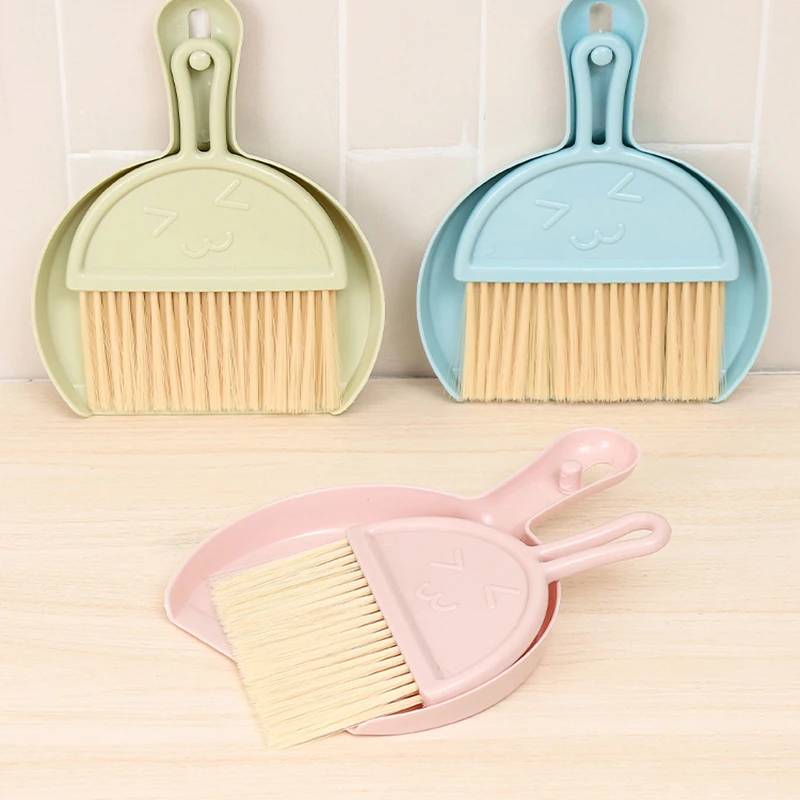 Keyboard Cleaning Brush Mini Brooms Dustpans Set Computer Laptop Keyboard Debris Garbage Dust Brush Home Desktop Accessories 2pc