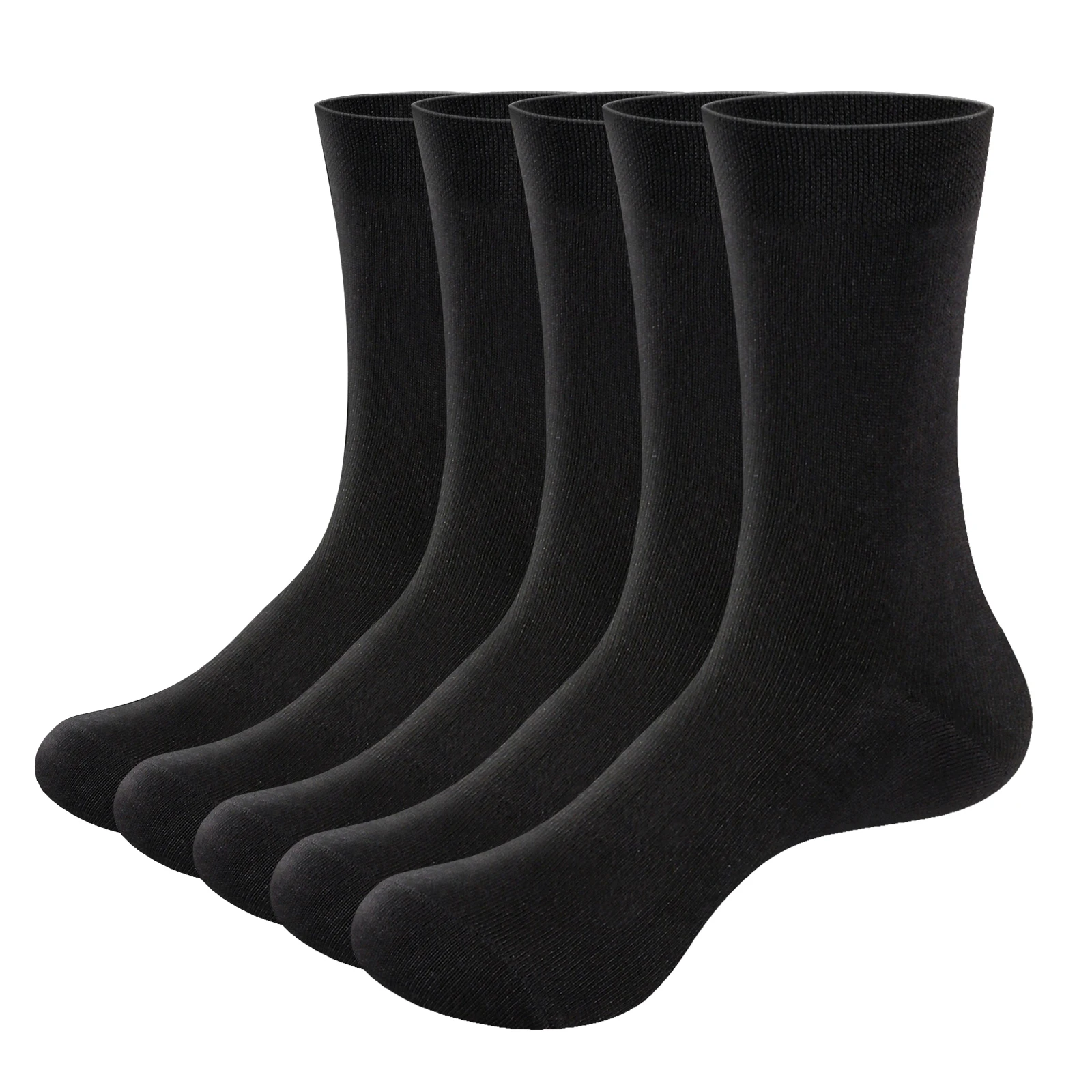 

Носки YUEDGE мужские из бамбука, тонкие дышащие, деловые, повседневные, простые, деловые, размер 37-46EU, 5 пар, на лето