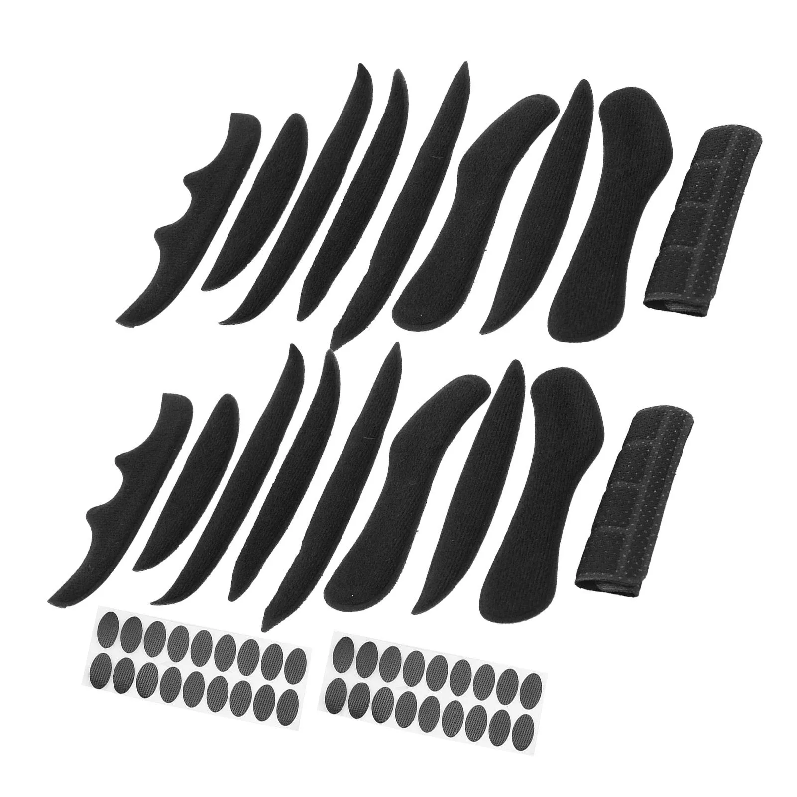 2세트 전기 자전거 헬멧 라이너 라이닝 후크 앤 루프 스펀지 조합 세트 헬멧 액세서리