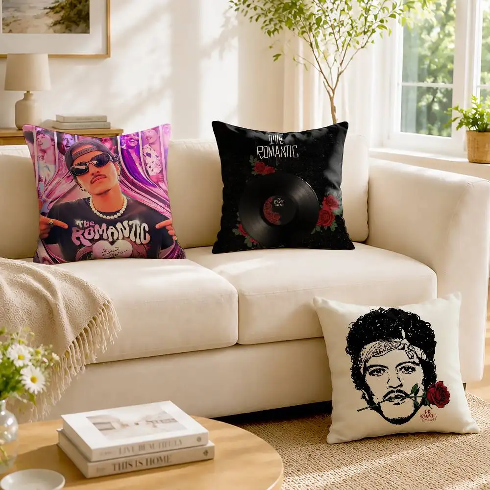 B-Bruno Mars The R-Romantic  Customizable Square Pillow case Double Sided Print Sofa Bedroom Decor Cushion Cover