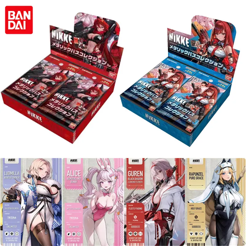 

Bandai Original NIKKE: Богиня Победы Vol.3 Металлическая карта Редкая аниме-игровая коллекционная карта Детские игрушки Рождественский подарок