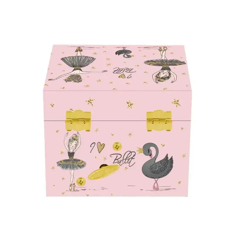 4-inch Black Swan Ballet Unicorn Music Box No Drawer Music Storage Box Girls Children's Day Valentine's Day Christmas Gift