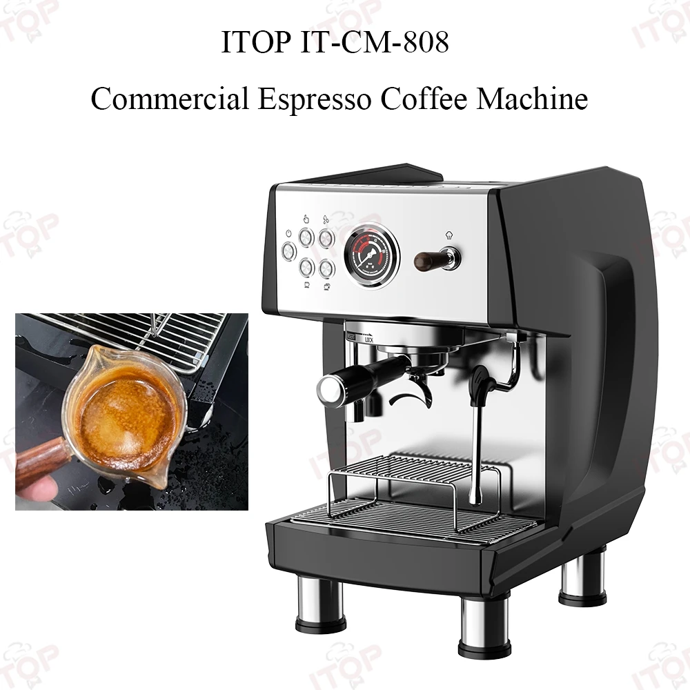 ITOP CM-808 9Bar Commercial Espresso Coffee Maker 2 ULKA Pump 3 Boilers PID Temperature Control Semi-automatic Coffee Machine