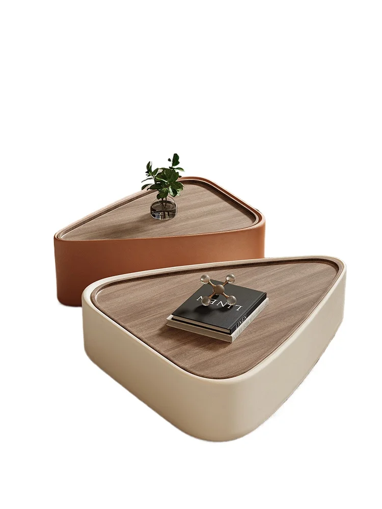 

Coffee table living room household small apartment creative light luxury high sense simple minimalist cream style storage