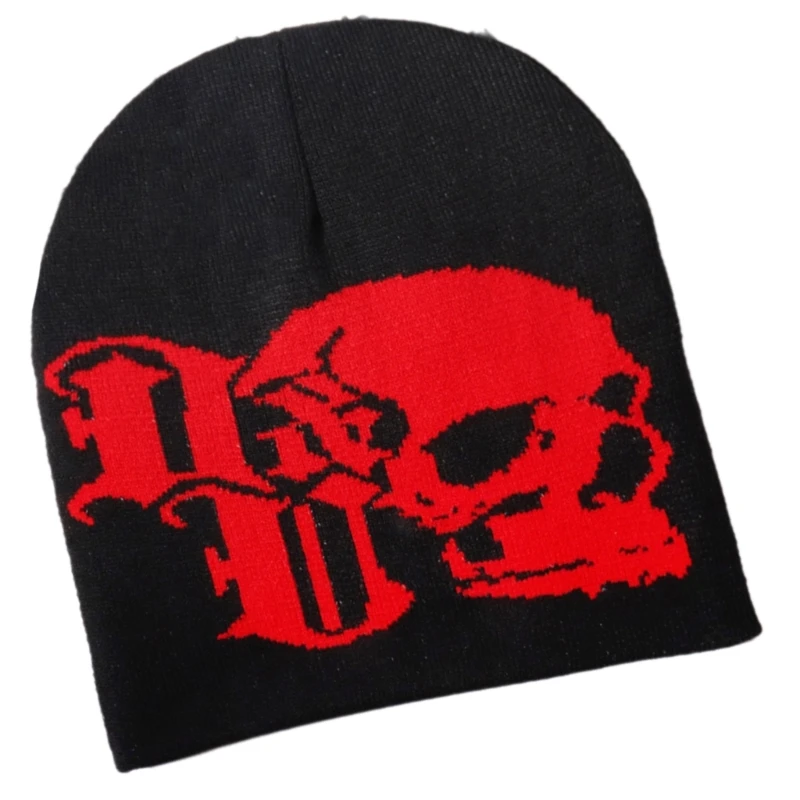 Street Wear Hat for Adult Teens Popular Skull Hat Pilling Resistant Autumn Winter Outdoor Activity Pullover Hat