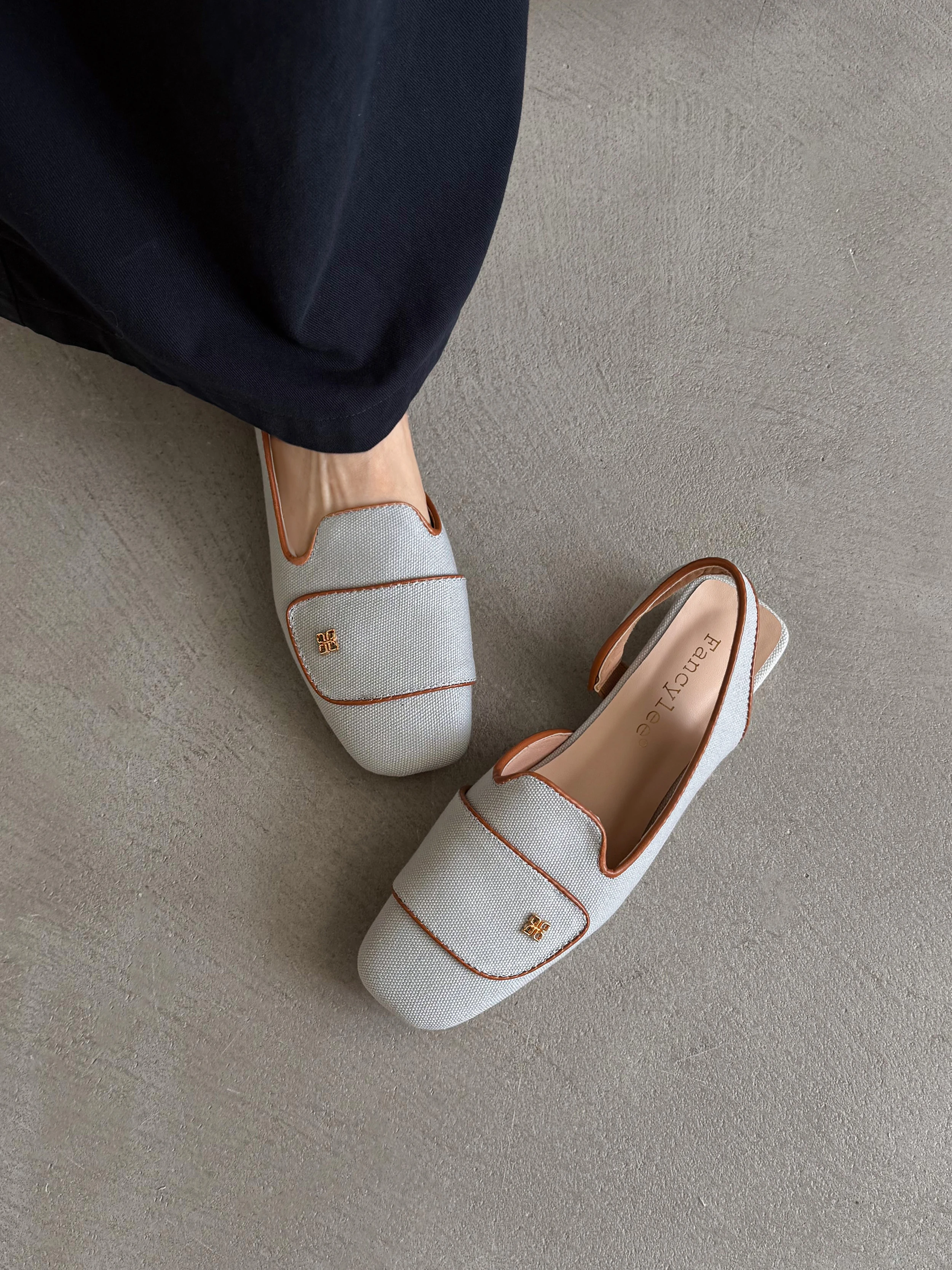 Elegant Slingback Mules Women Minimalist Square Toe Low Heel Pumps Matte French Slip On Work Shoes Office Commute Casual Flats view 5