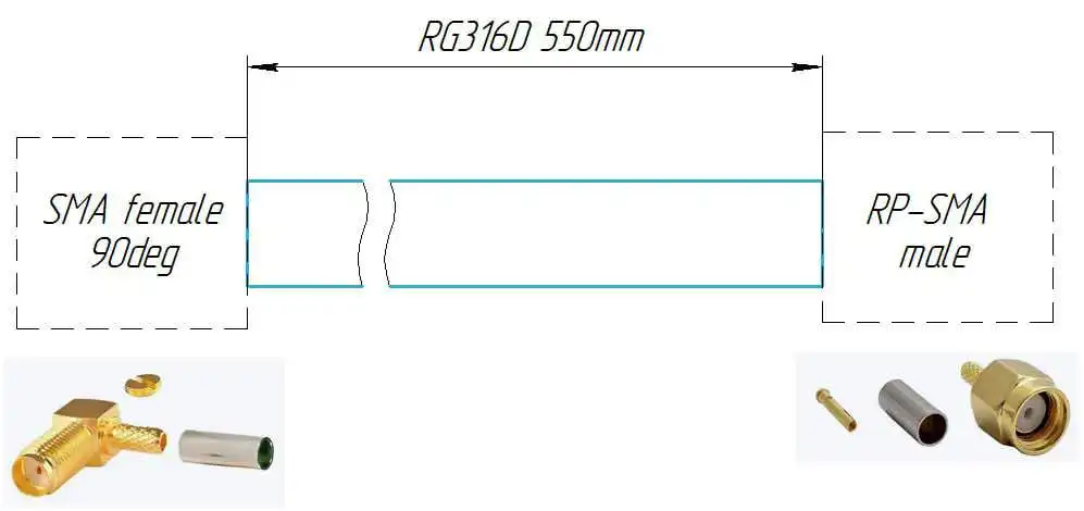 

Кабель SMA Male RG402/RG316D по специальному заказу для господина Станислава Кривлова