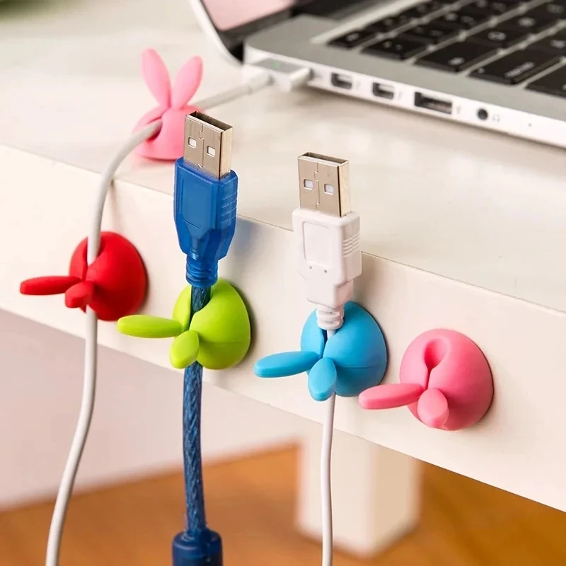 1/5/10pcs Cable Winder Cable Organizer Clips Mouse Wire Headphone Holder USB Charger Holder Desk Tidy Organizer Wire Cord Protec